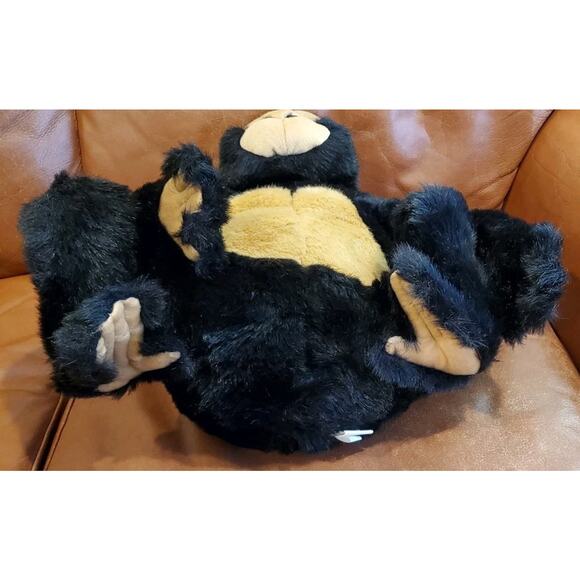 16 In X 15 In Large Black Brown Gorilla Ape Monkey Stuffed Animal Plush Goffa - Picture 6 of 11